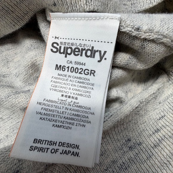 Superdry Orange Label XX-Large‎ V-Neck Knit Sweater Light Grey - Picture 4 of 7
